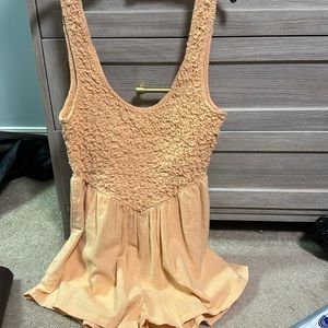 Yellow free people romper
